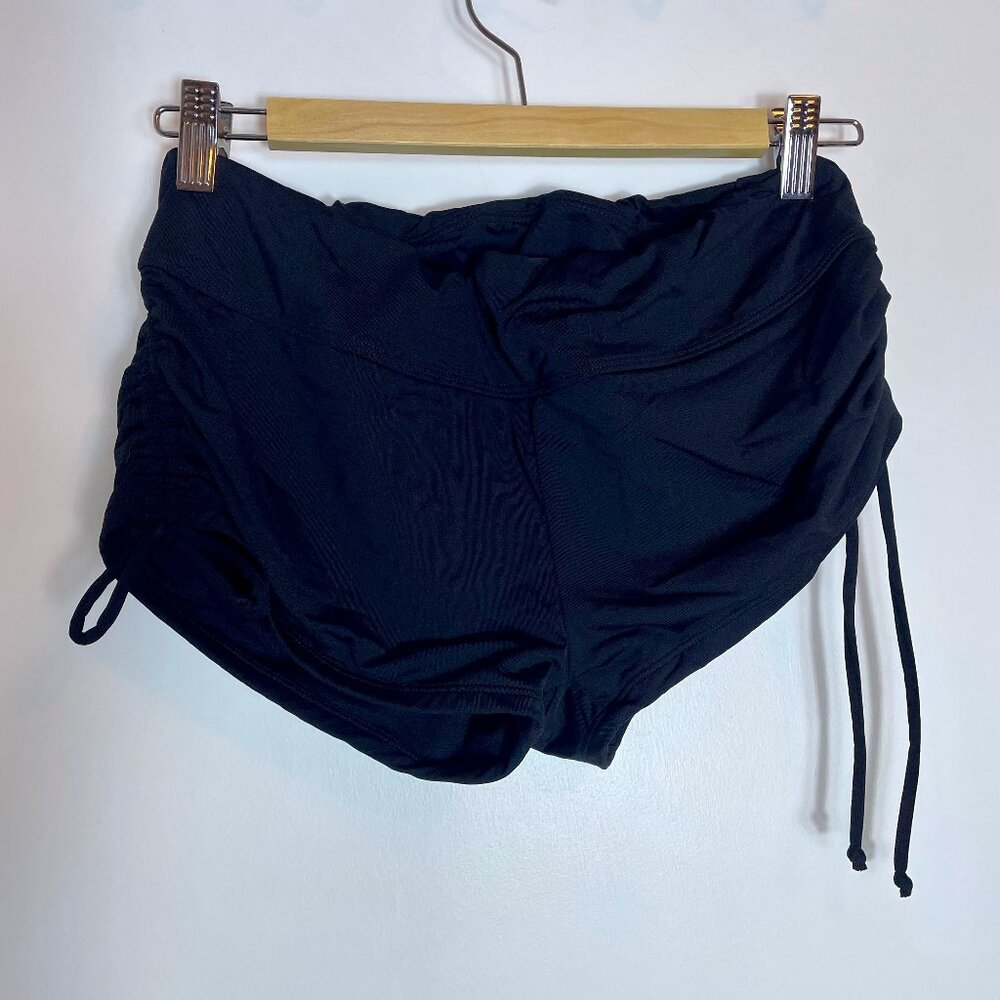 Athleta Swim Shorts Black Side Tie Large